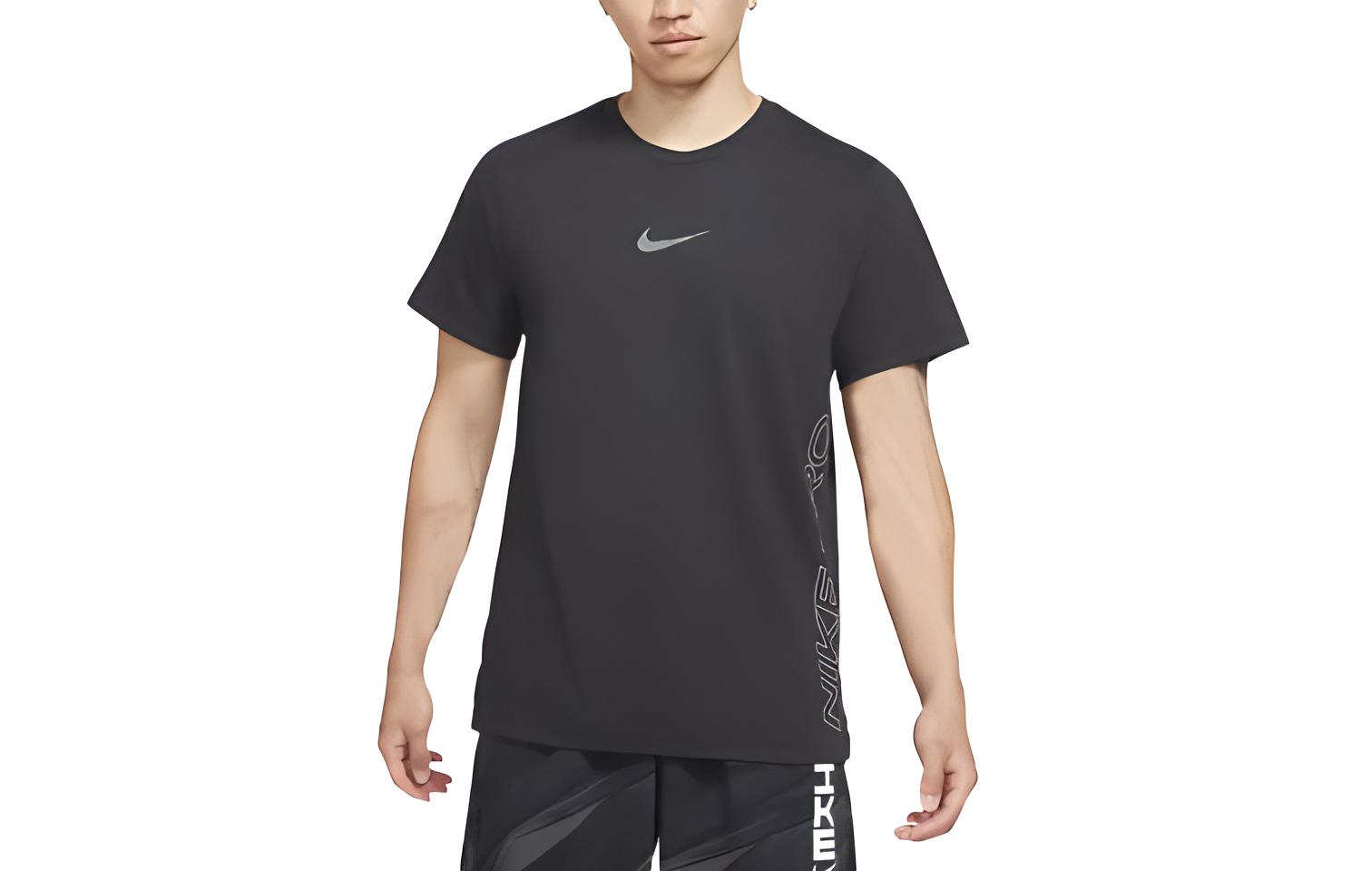 

Nike T Shirts Men s Black Crew Neck Moderate Straight Fit DD1829-010 M