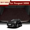 Car Trunk Mats For Peugeot 5008 2017 2018      Auto Cargo Liner Carpets Accessories Products Automobiles