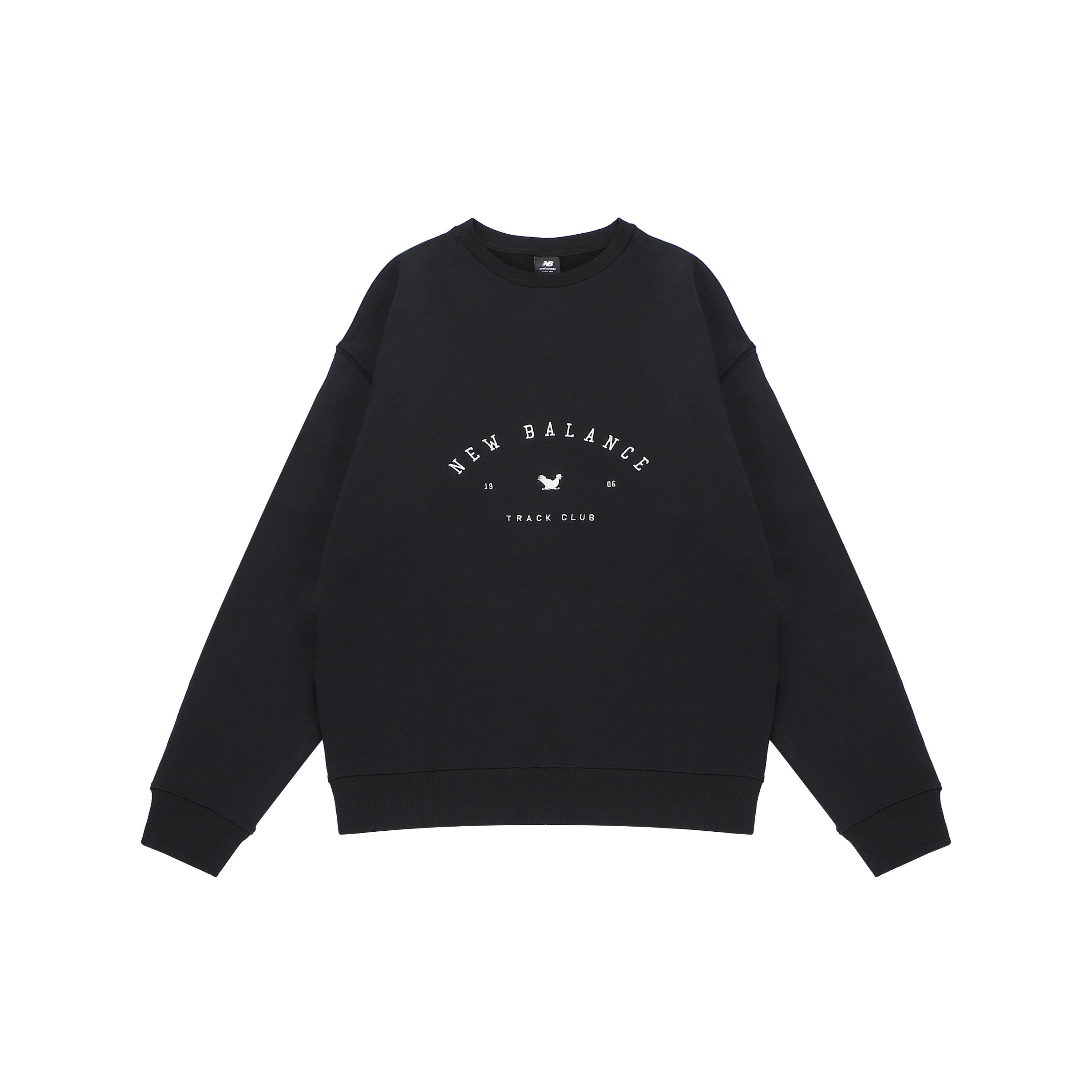 New Balance Logo Sweatshirt Asia Sizing  Black  Men s MT23562-BK S
