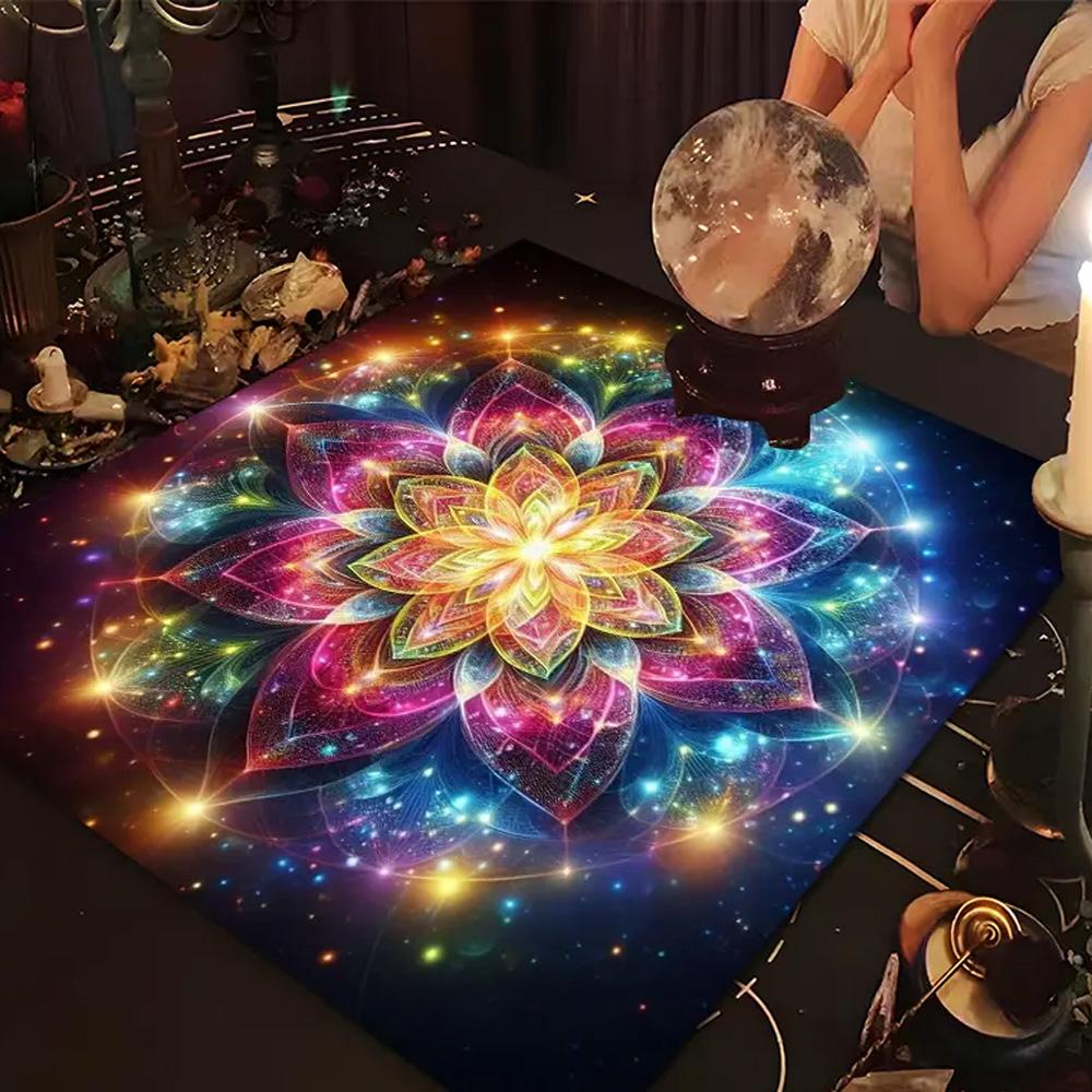 Tarot Tischdecke Mandala Blume des Lebens Altar Tuch Für Divination Meditation Kreis Galaxie Tarot Matte Spirituelle Orakel Karten Pad