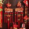 Auspicious Double Fish Persimmon Chinese New Year Hanging Decoration
