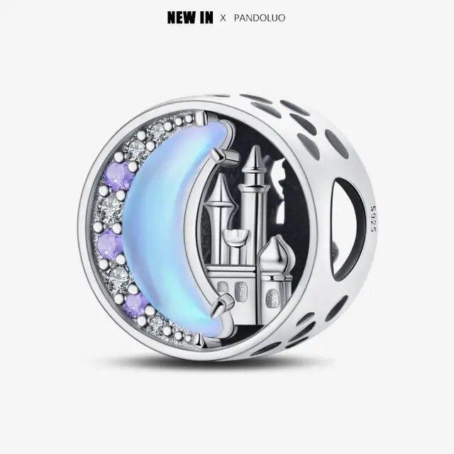 2024 Original New In Fairy Tale Town Series Round Heart Shaped Beads FitNew Bracelet 925 Silver Women Bead DIY Jewelry Gift