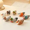 Hand-Carved Wooden Duck Ornament - Small Animal Decor for Creative Home Living Room