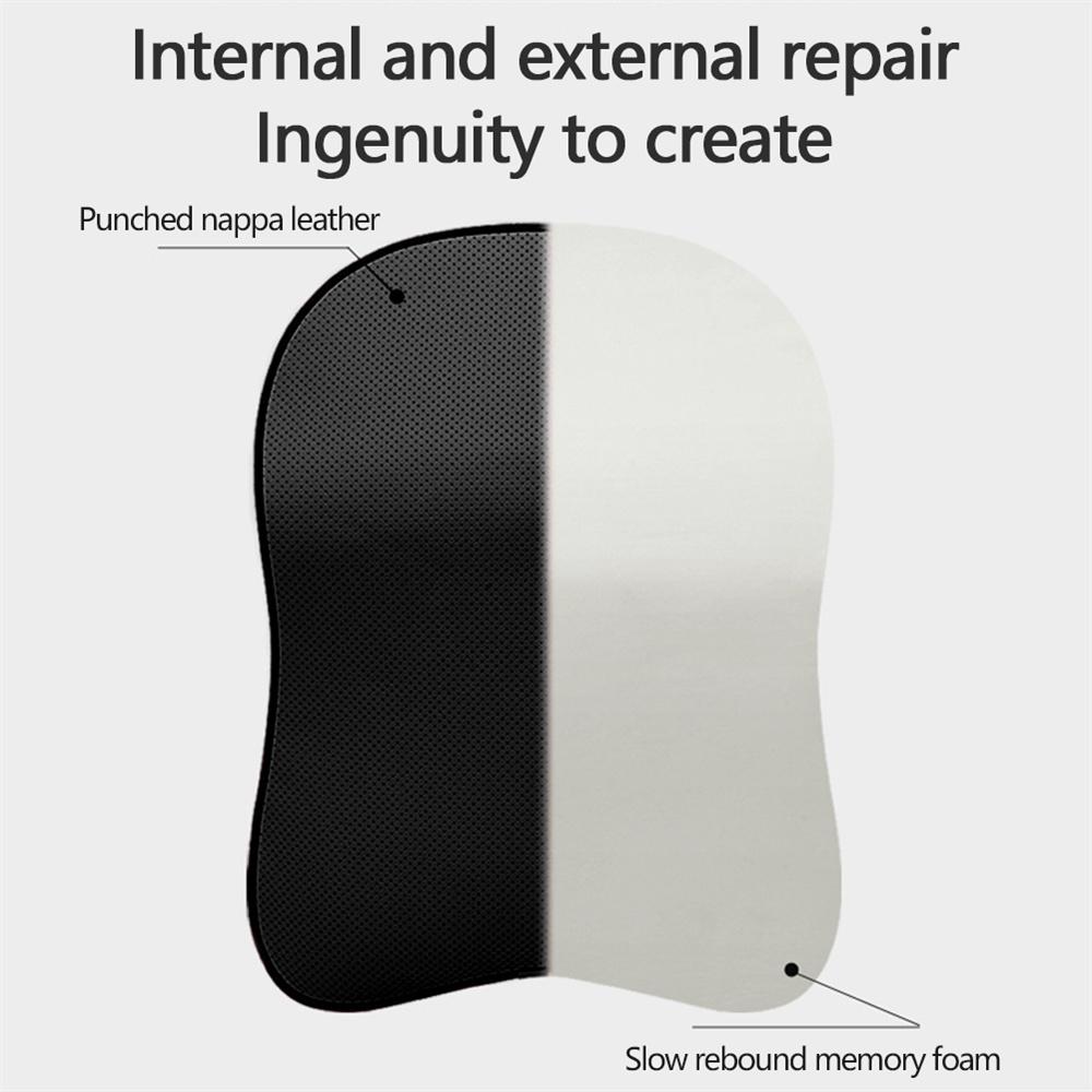 Universal Car Neck Pillow Neck Support Pillow 3D Nappa Leather Memory Foam Head Pillow for Car Pain Relief Travel Neck Support