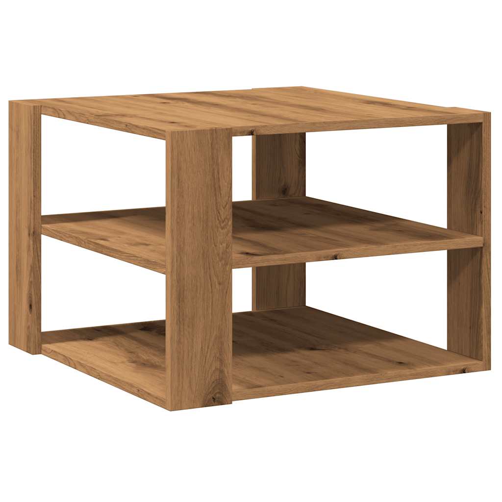  Coffee Table, Artisan Oak 58x58x40 Cm, Wood-based Material