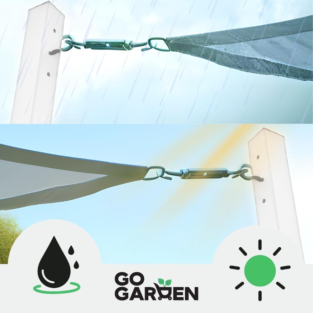 Garden pole for shade sail - white