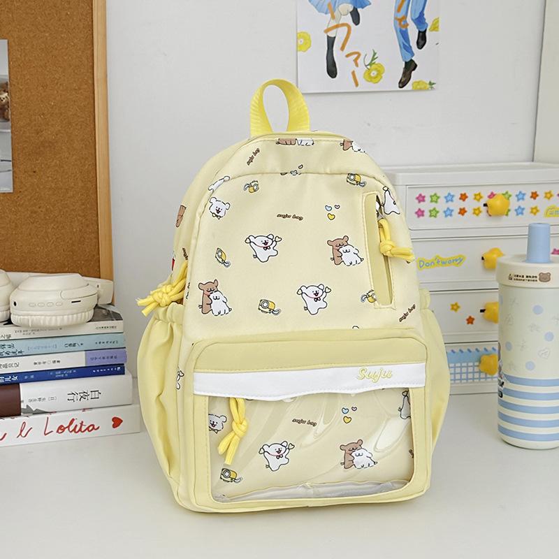 Schoolbag New Cartoon Puppy Printed Backpack Junior High School Schoolbag Ins Niche High Value Backpack