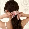 Korean Style Retro Plaid Button Square Scarf Hair Tie - Fashionable Accessory for Women