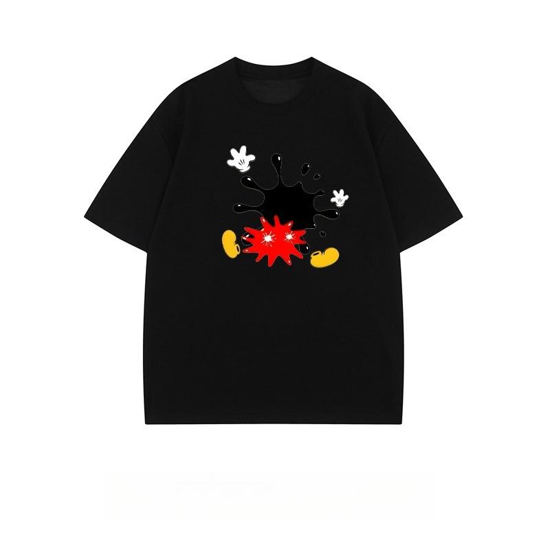 2025 New Casual Short Sleeve T-Shir Print Cotton Regular Fit Round Neck Breathable Loose Unisex Tee Men Women Clothing