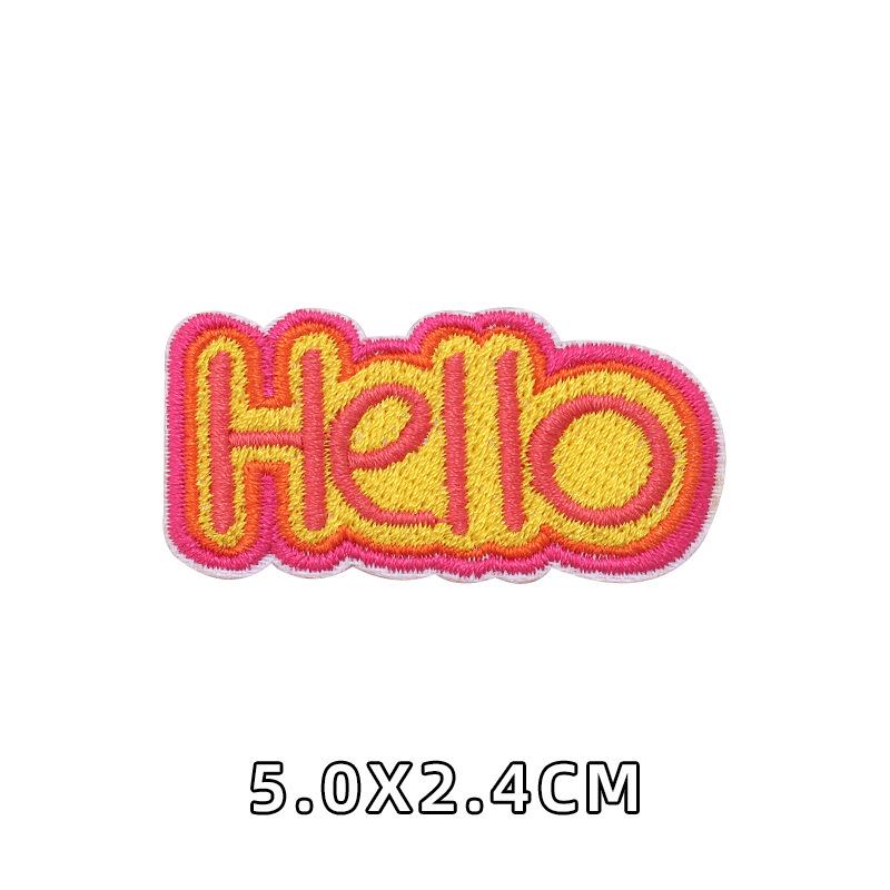 Cartoon Alphabet Embroidery Self-Adhesive Cloth Patch for Clothing Accessories