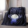 1pc Harry Potter Flannel Throw Blanket - HD Printed Lightweight Soft Warm All-Season Blanket for Sofa, Bed, Travel, Camping 020
