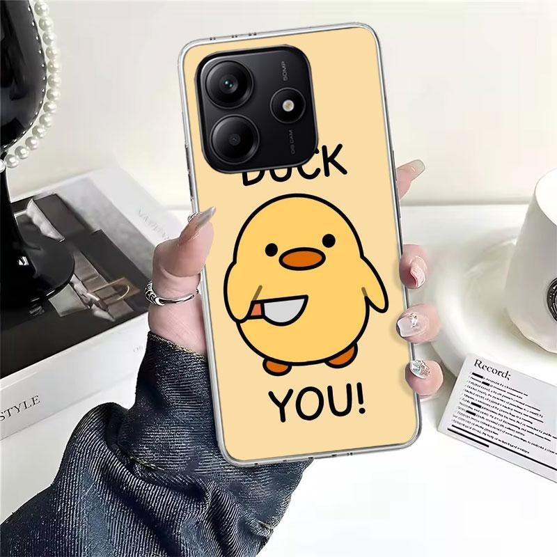 

Funny Cute Yellow Duck You Soft Phone Case For Xiaomi Redmi Note 15 14 14S 13 12 Pro Plus 12S 11 11S 11E 10 10S 11T 5G Fundas Co Redmi Note 11T 5G