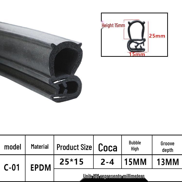 U-Shaped Waterproof Anti-Collision Dustproof Electrical Cabinet Rubber Seal