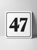 Metal Sign Black House Number On White Background Outdoor Wall Art Decor