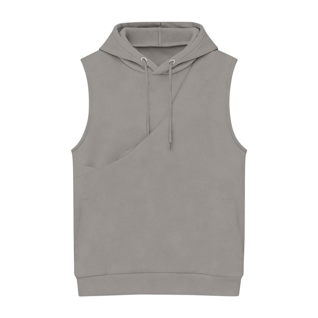 Sweat à capuche sans manches avec poche avant pour animal de compagnie Pull Sweatshirt pour femmes Léger Décontracté Porte-animal de compagnie Haut pour petits chiens Chats