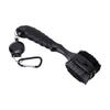 Golf Club Brush Groove Cleaner Dual Head Carbon Fiber Portable Golf Club Cleaning Brush with Retractable Carabiner for