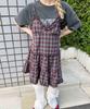 WEGO WC Ruffle Check Camisole Girly and Size Wine Dress, Cute, Women's, F,