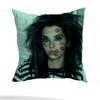 Federa Cuscino Quadrata Stampa Double-Sided Peluche Corto Copricuscino Divano Camera da Letto Comodino T-Tom Kaulitz Bill Kaulitz