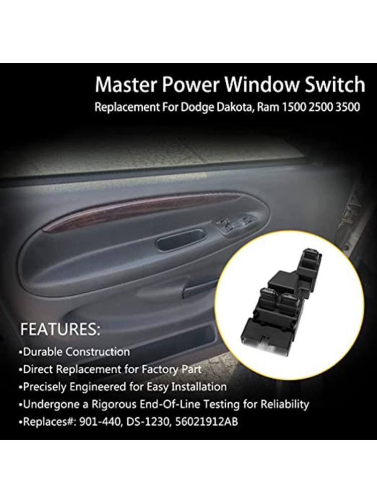 Car Power r Electric Window Controller Switch Console Sturdy Replacement Part Compatible for  56021912AA 901440