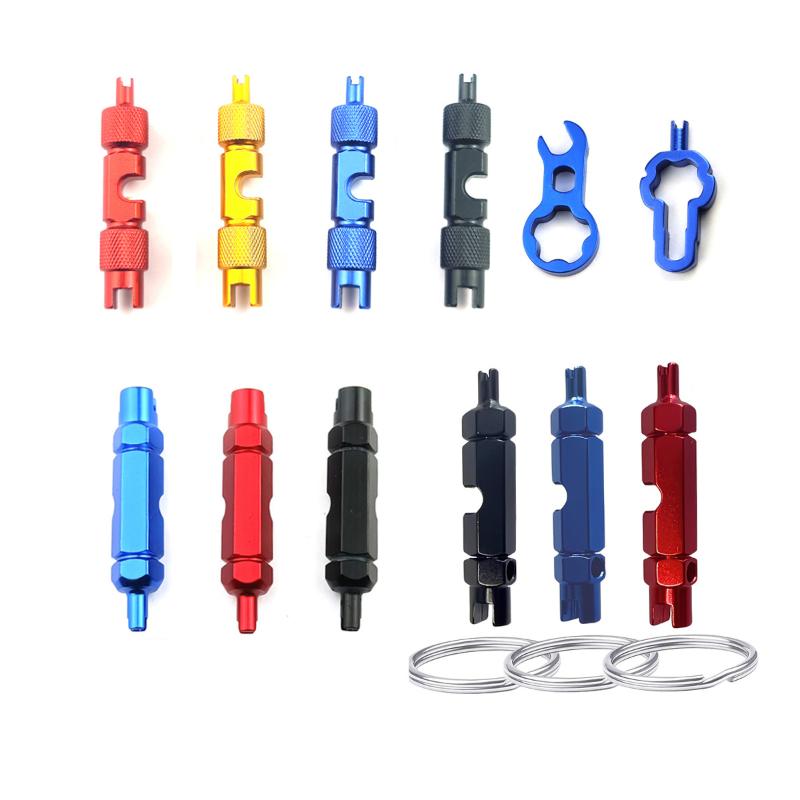 Portable 3-in-1 Bike Valve Core Remover 1Pcs Multifunctional Wrench Spanner Tool for Cross-country Cycling Trip Tire Repair