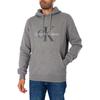 Calvin Klein Letter Logo Hooded Pullover Long Sleeve Sweatshirt Men sweatshirt Gray J30J320805-P41