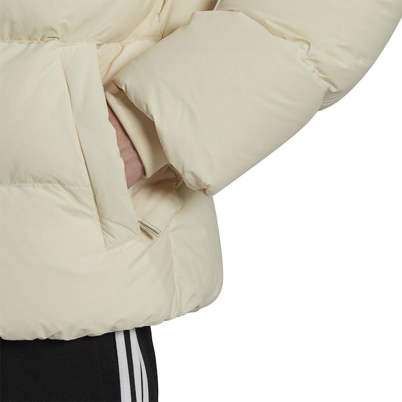 adidas Originals Trefoil Solid Color Logo Embroidery Single-Breasted Down Jacket Men Outerwear Off-White HL9201