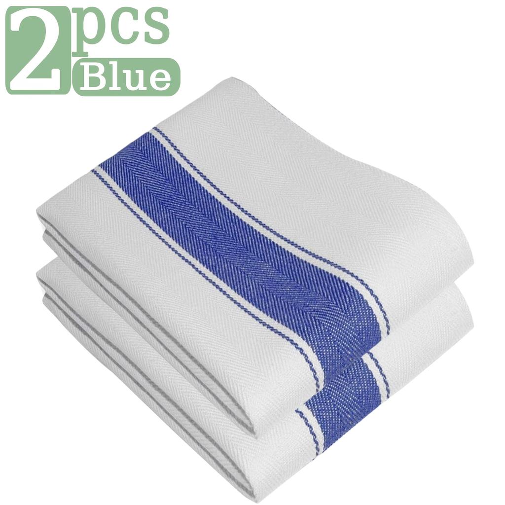 2/4/8 Bardzo Dużych Ścierek Kuchennych, 20" X 25", 100% Bawełny Ścierki Kuchenne, Klasyczne Jodełkowe Ścierki do Herbaty, Stylowe Vintage Białe