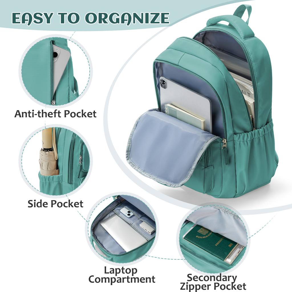 Leichter Laptop-Rucksack für Herren Damen, Niedliche Schulrucksäcke für Teenager Jungen Mädchen, College Diebstahlsicherer Robuster Reiserucksack