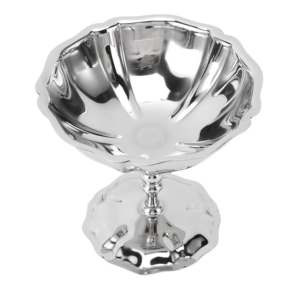 Dessert Dish Cup with Base 304 Stainless Steel Serving Bowl for Snacks Pudding Ice Cream Salad Fruit Yogurt