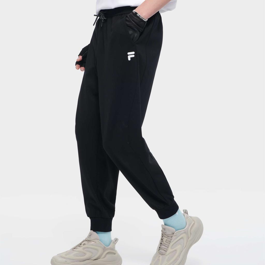 FILA FUSION Casual Pants Men's Black Moderate Cuffed Pants T11M421601FBK