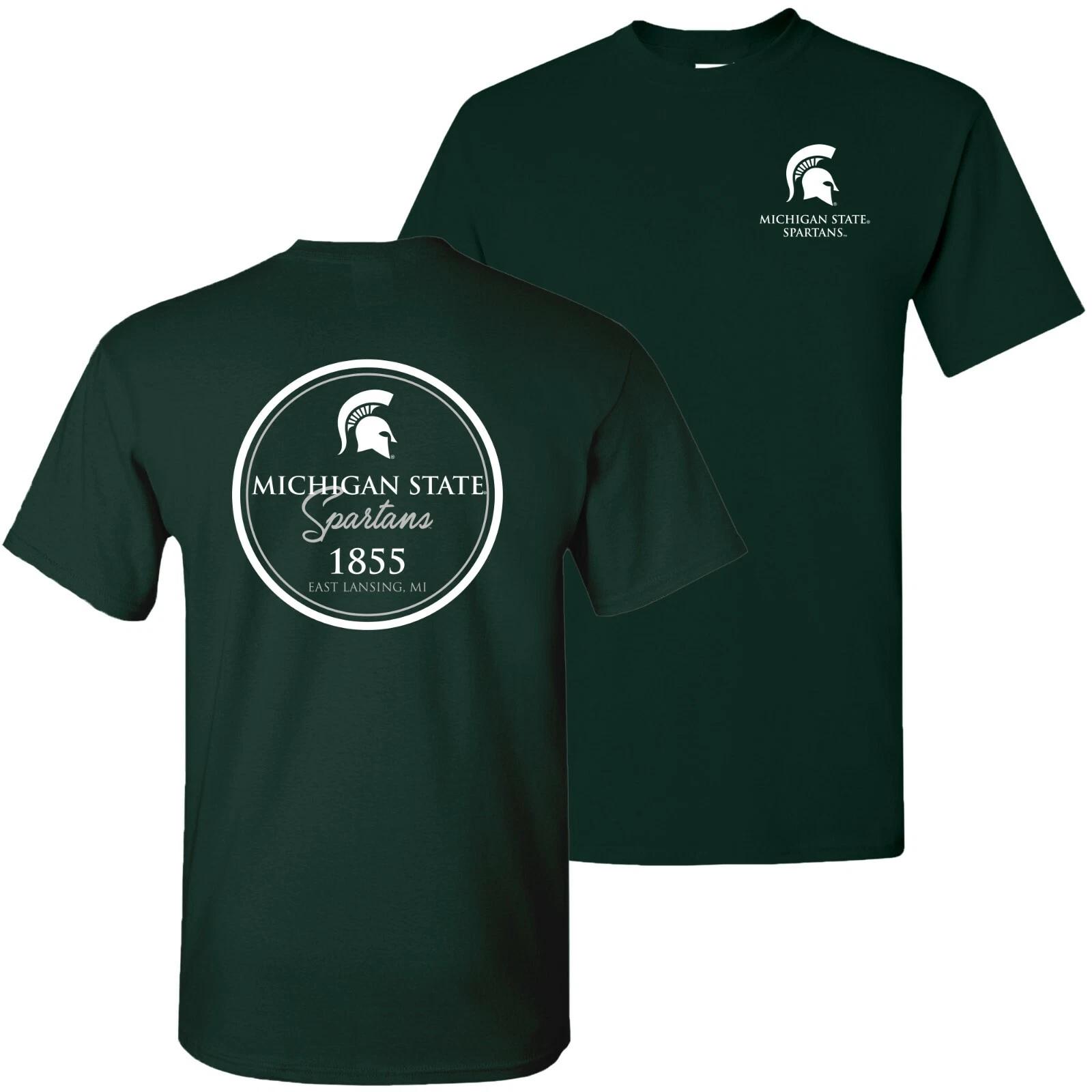 Michigan State Spartans Classic Circle Licensed Unisex T-Shirt - Forest S