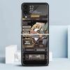 Zenless Zone Zero ZZZ Bangboo Black Cover for Samsung Galaxy Z Flip 7 6 5 4 3 5G Phone Case Flip7 Flip6 Flip5 Flip4 Flip3 Patter