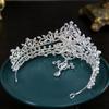 European Style New Bride Wedding Bow Crown Tiara Crystal Crown Tiara Hair Accessories Main Wedding Accessories