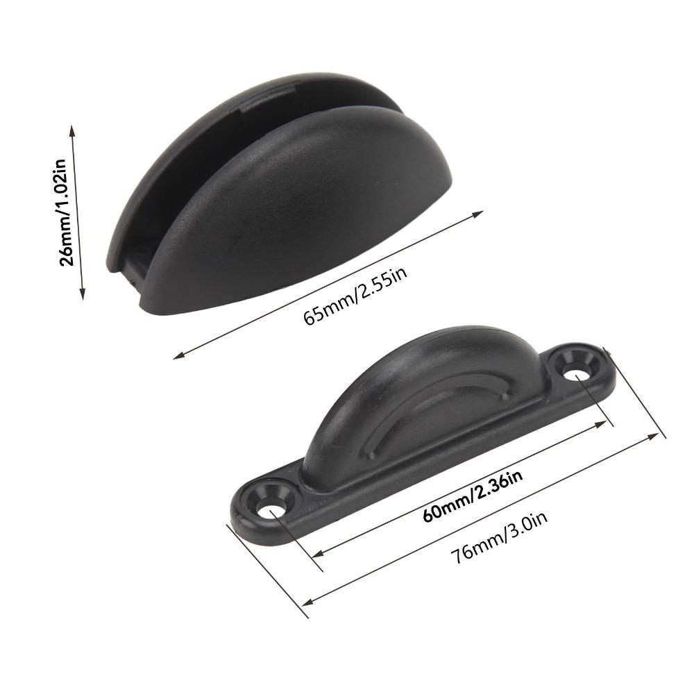 2pcs Black RV Door Retainer Kit Arc Shape Catch Holder RV Door Holder White Door Stop Retaining Catch Caravan