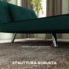 Single Bed Armchair 3 in 1, Reclining Armchair with 3 Levels with Velvet Covering and Cushion, 100x88x83cm, Dark Green