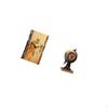 Simulated Stump Statue Wall Table Clock with Arabic Numerals Silent Collectible Art Craft Ornament