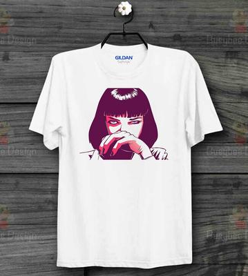 Pulp Fiction Mia Wallace Quentin Tarantino Droga Vintage Maglietta Unisex B113