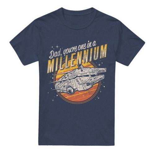 STAR WARS Unisex Adult Dad One In A Millennium Heather T-Shirt