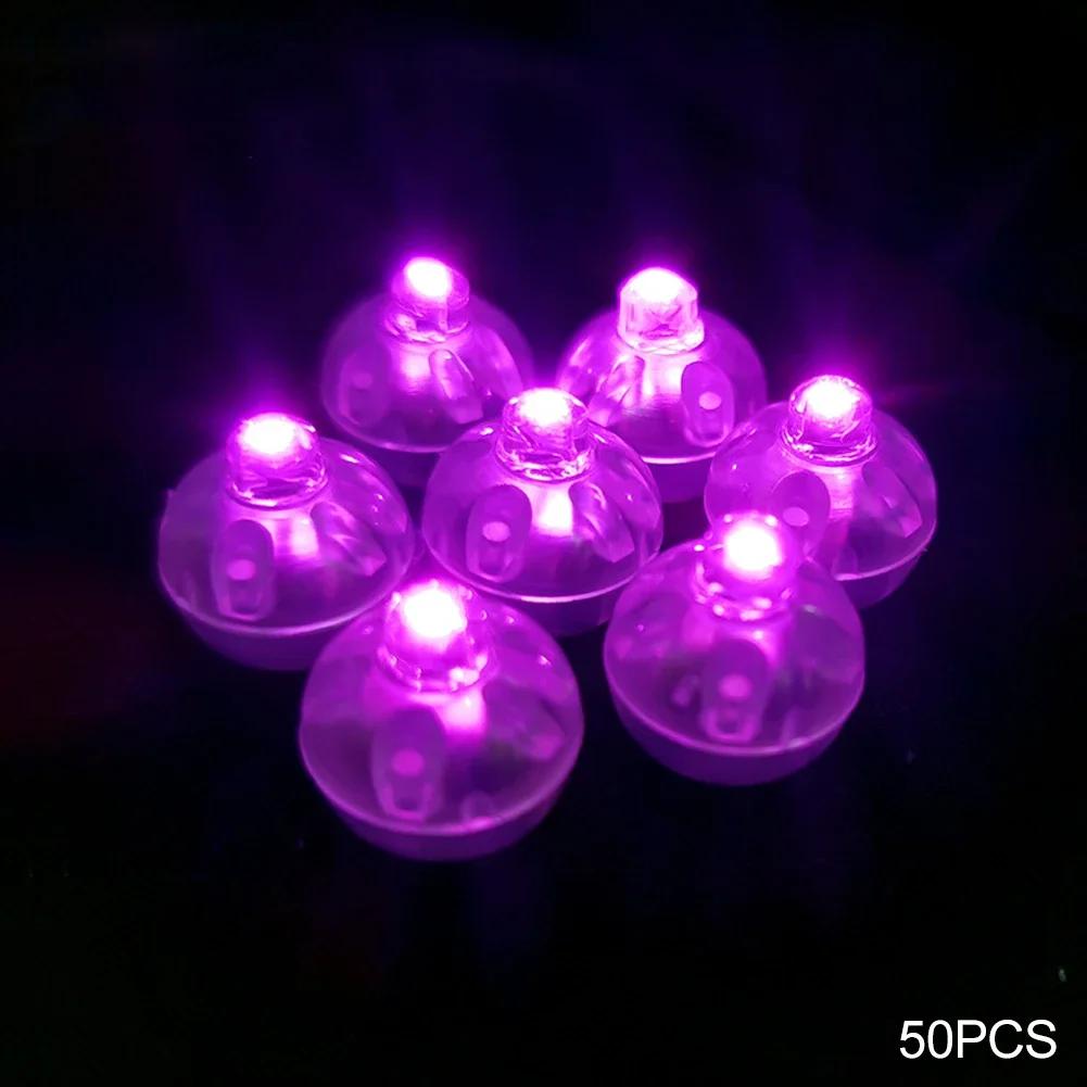 50 PZ Luci LED per Palloncini Piccole Luci a Sfera per Palloncini Mini Pallina Rotonda a LED per Bar Lanterna Decorazioni per Feste di Natale Matrimonio