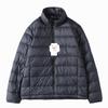 Autumn and Winter Lightweight Cotton Jacket for Men and Women, Couple Style, Simple, Lightweight, Warm, Solid Color, Stand Collar, Casual Coat