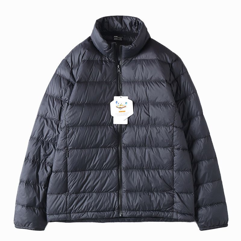 Autumn and Winter Lightweight Cotton Jacket for Men and Women, Couple Style, Simple, Lightweight, Warm, Solid Color, Stand Collar, Casual Coat