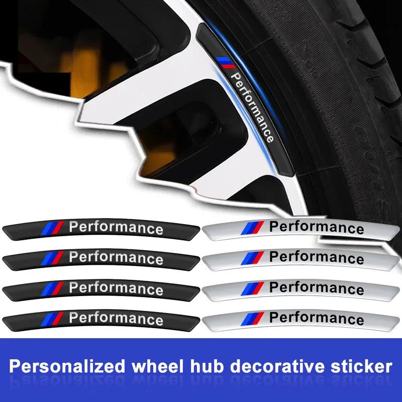 XOFDE1 4Pcs Car Wheel Badge Sticker Emblem Decoration For BMW E36 E46 E90 E60 E39 F30 F10 F20 X5 E70 E53 G30 E91 E92 E93 E87 E83 F25