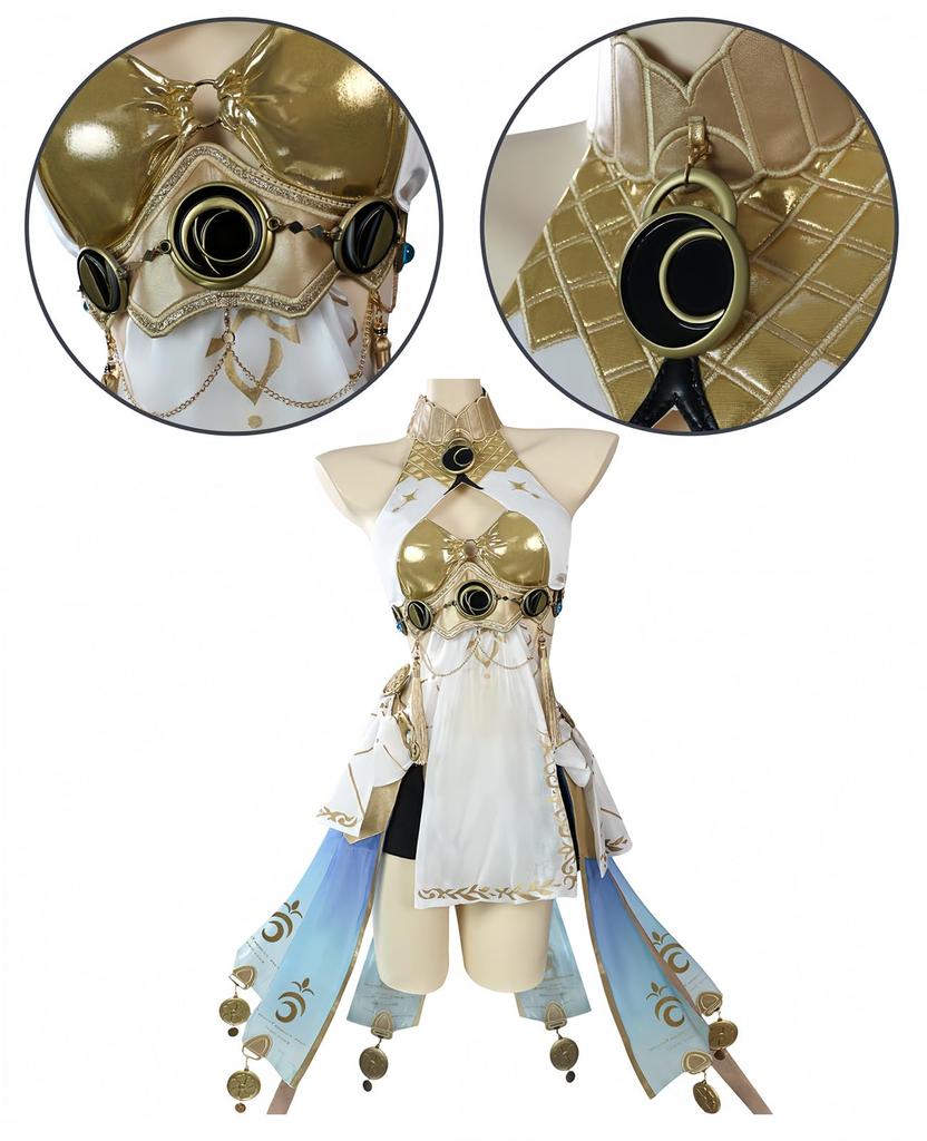 [NOKIJP] Narushio Cosplay Yuno Cosplay Kostüm, Yunos Ratgeberin Meichou aus Wuthering Waves, ein beliebtes Spielkostüm für Fotoshootings (Yuno, M)