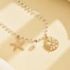 Ocean Series Pearl Necklace Light Luxury High Sense Starfish Shell Collarbone Chain Necklace