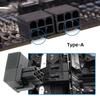 PW-021 2Pcs/Set ATX 6Pin Male to Female 90 Degree Up Down Angled Power Header Adapter for GPU Graphics Card