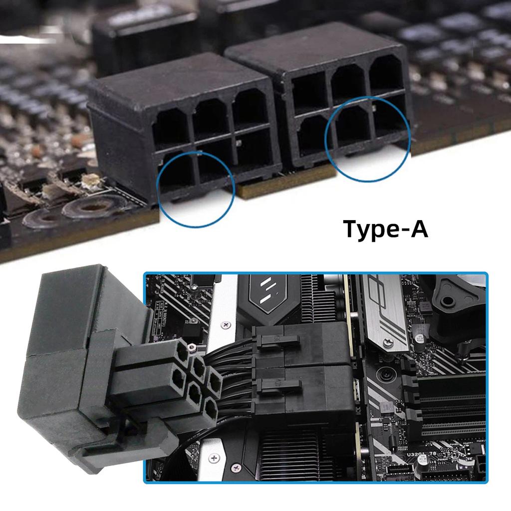 PW-021 2Pcs/Set ATX 6Pin Male to Female 90 Degree Up Down Angled Power Header Adapter for GPU Graphics Card
