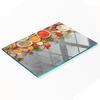 Glass Kitchen Board for Serving with Spice Mix Graphic 80X52 Cm