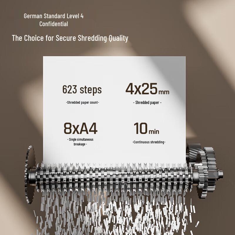 Deli High-Security Commercial Office Paper Shredder CN Plug (adapter Included)