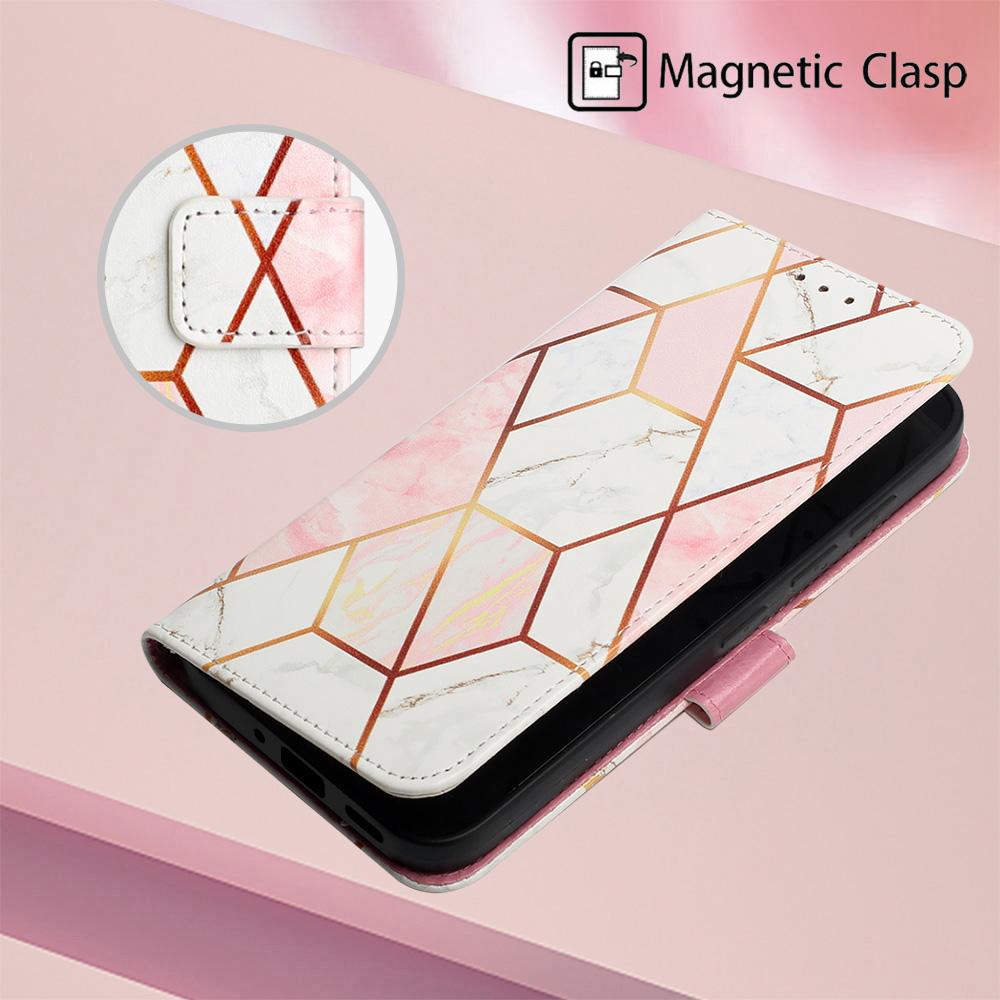 For Xiaomi Redmi Note 12 5G (China)/(Global)/Poco X5 5G Leather Case with Shoulder Strap Marble Pattern Phone Cover
