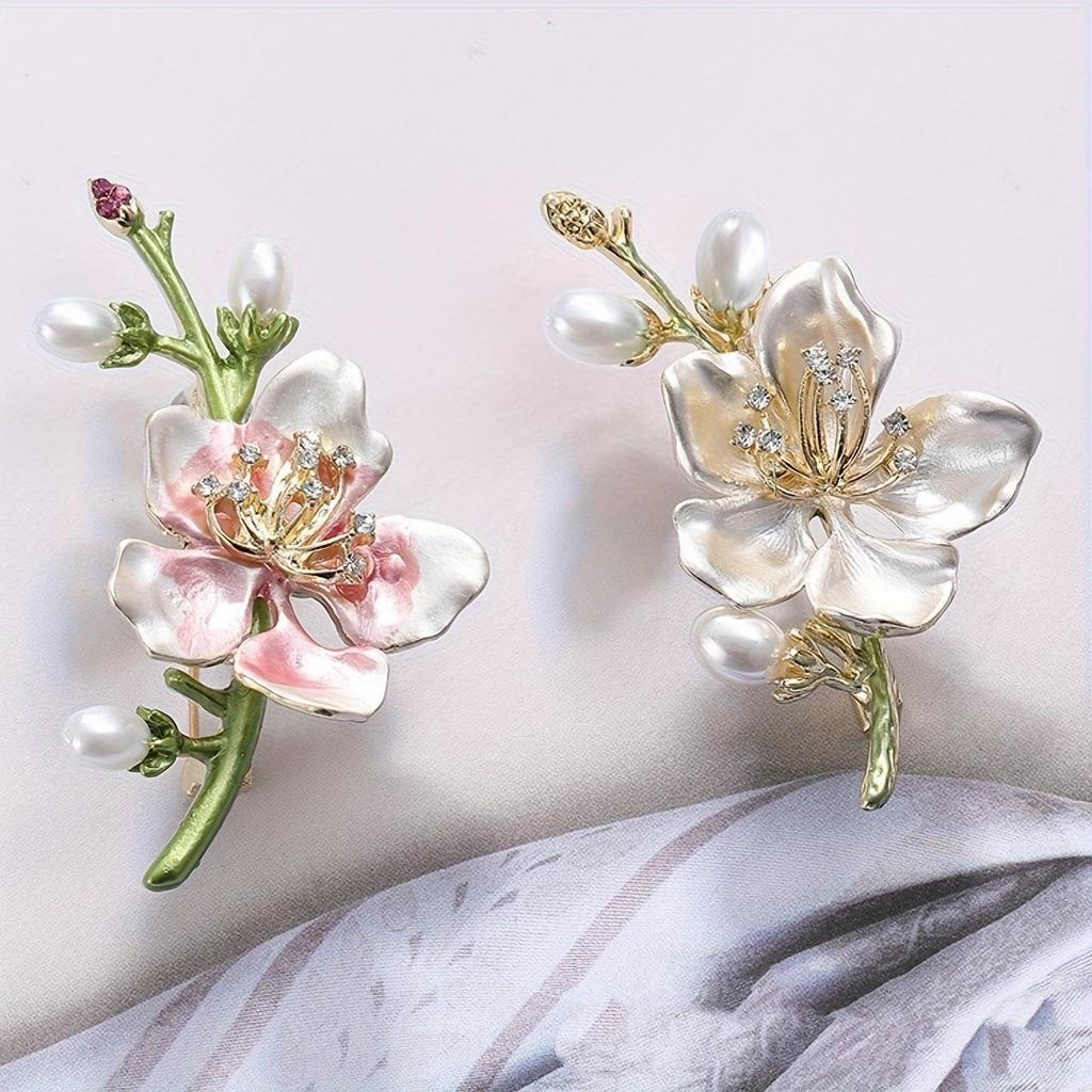 Elegante Spilla a Spilla con Perle in Stile Cinese